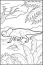 Dinosaurs are similar to giant chameleons coloring page