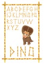 Dino alphabet Royalty Free Stock Photo