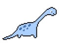 Dino. Pixel dinosaur image. Vector Illustration Royalty Free Stock Photo