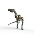 Dino raptor robot is looking to the left Royalty Free Stock Photo