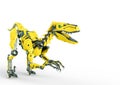 Dino raptor robot is planning to attack Royalty Free Stock Photo