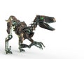 Dino raptor robot is planning to attack Royalty Free Stock Photo