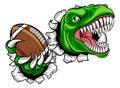 Dinosaur American Football Animal Sports Mascot