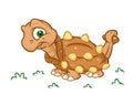 Dinosaur Ankylosaurus cartoon Illustrations isolated image animal character