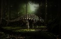 Dinosaur Ankylosaurus in the forest Royalty Free Stock Photo