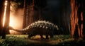 Dinosaur Ankylosaurus in the forest Royalty Free Stock Photo