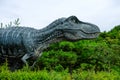 Dinosaur atatue at Goseong dinosaur museum, South Korea. Royalty Free Stock Photo