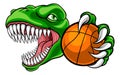 Dinosaur Basketball Player Animal Sports Mascot