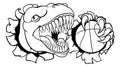 Dinosaur Basketball Player Animal Sports Mascot