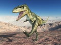 Dinosaur Bistahieversor in a landscape Royalty Free Stock Photo