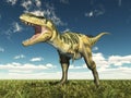 Dinosaur Bistahieversor in a landscape Royalty Free Stock Photo