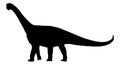 Dinosaur brachiosaurus; brontosaurus; diplodocus silhouette.