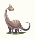 Dinosaur brontosaurus character vector illustration