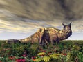 Dinosaur Carnotaurus Royalty Free Stock Photo