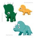 Dinosaur Ceratops Vector Illustration Royalty Free Stock Photo