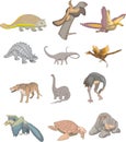 Dinosaur collection Royalty Free Stock Photo