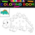 Dinosaur coloring book Royalty Free Stock Photo