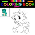 Dinosaur coloring book Royalty Free Stock Photo