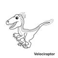 Dinosaur coloring page. Cute dinosaur coloring page. Cartoon dinosaur coloring page