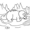 Dinosaur coloring page Royalty Free Stock Photo