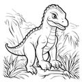 Dinosaur Coloring Pages Drawing For Kids Royalty Free Stock Photo