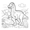 Dinosaur Coloring Pages Drawing For Kids Royalty Free Stock Photo