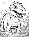 Dinosaur coloring pages for small kids