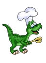 Dinosaur cook Royalty Free Stock Photo