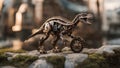 dinosaur in the desert a steampunk, Life-like sauropod dinosaur which was a high browser and herbivore