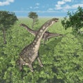 Dinosaur Diamantinasaurus in a landscape Royalty Free Stock Photo