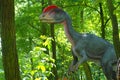 Dinosaur Dilophosaur, Dilophosaurus wetherilli in jurassic park Royalty Free Stock Photo