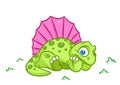 Dinosaur Dimetrodon cartoon Illustrations