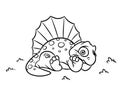 Dinosaur Dimetrodon coloring page cartoon Illustrations