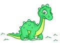 Dinosaur Diplodocus cartoon Illustrations isolated image animal character