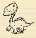 Dinosaur Doodle Sketch Art