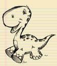 Dinosaur Doodle Sketch Art