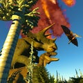 Dinosaur doomsday 3d rendering