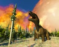 Dinosaur doomsday 3d rendering