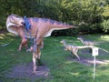 Dinosaur dummies in the park