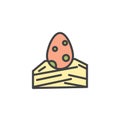 Dinosaur egg filled outline icon Royalty Free Stock Photo