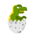 Dinosaur in egg. Small dyno in shell. Cartoon vector illustration Royalty Free Stock Photo