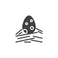 Dinosaur egg vector icon Royalty Free Stock Photo
