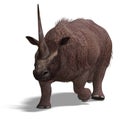 Dinosaur Elasmotherium Royalty Free Stock Photo