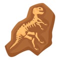 Dinosaur evolution mud layer icon cartoon vector. Biology museum