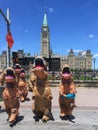 Dinosaur exhibit promotion in Ottawa