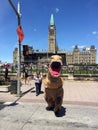 Dinosaur exhiibit promotion in Ottawa