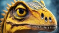 Dinosaur eye, Closeup yellow eye of the dinosaurs with terrifying.