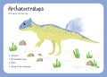 Dinosaur Fact Flash Cards - Dinosaur Names Corresponding to the English Alphabet. Vector illustration. Herbivore set. Dinosaur