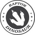 Dinosaur Footprint With Claws Circle Logo Design With Text