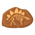 Dinosaur fossil nature icon cartoon vector. Evolution mud layer